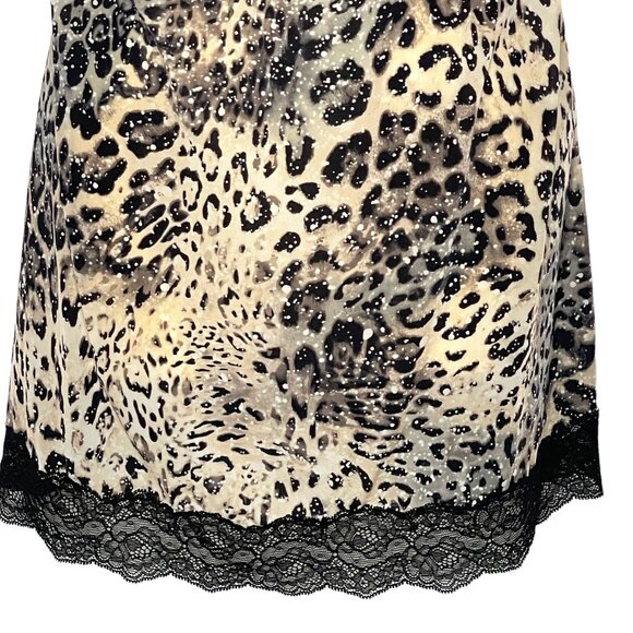 Victoria's Secret Cami Slip Dress Nightie Leopard Print Size 34C - Picture 5 of 16